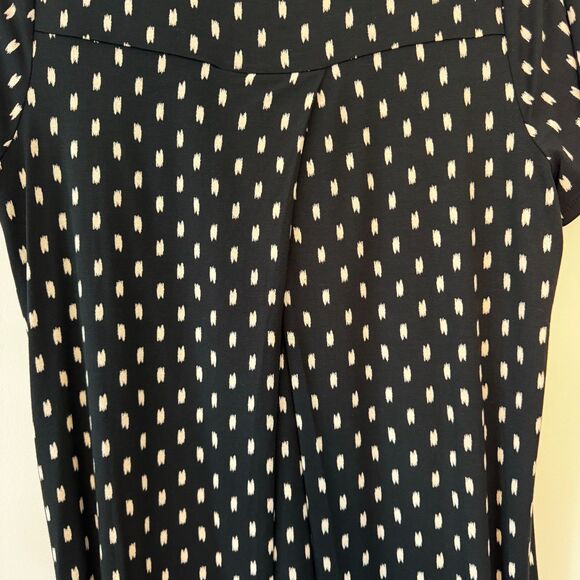 J. Jill Wearever Black and White Knee Length  Pleated Dress Size Medium - Picture 5 of 7